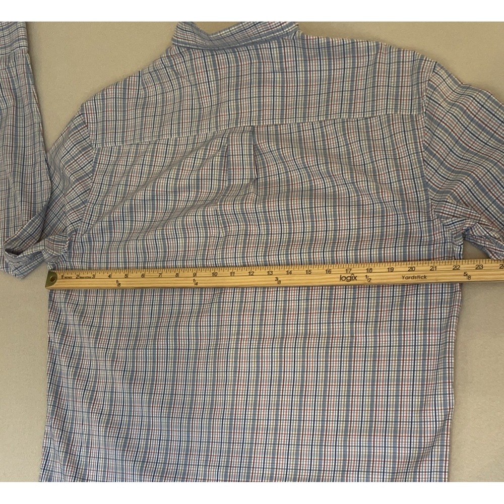 Johnnie O Shirt Mens Large Multicolor Plaid Prep-Formance Button Down Logo EUC - Picture 6 of 7